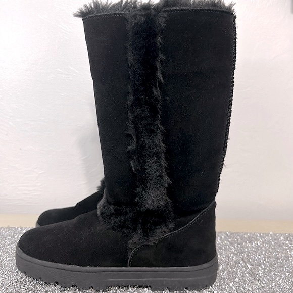Style & Co Genuine Suede & Fur Uppers Witty Black Boots| 7M |NWT - Picture 6 of 12